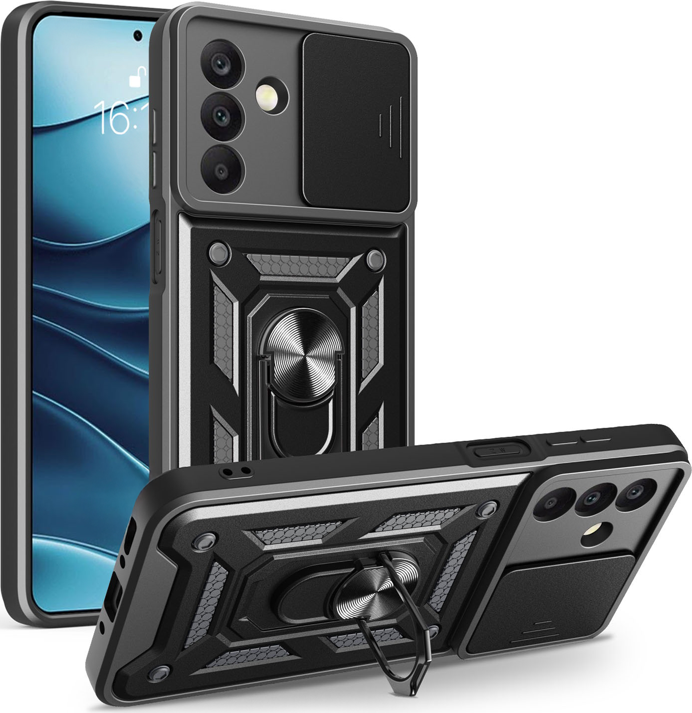 Pouzdro Defender Slide pro Samsung Galaxy A17 4G / A17 5G / A26 5G černé