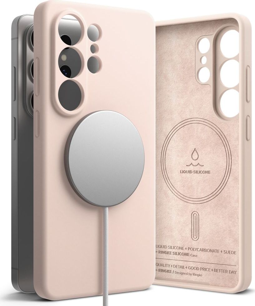 RINGKE SILICONE MAGNETIC MAGSAFE GALAXY S26 ULTRA PINK SAND