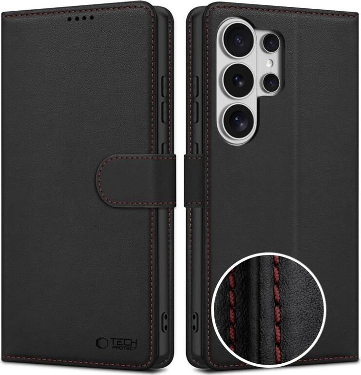 Tech-Protect Wallet pouzdro pro Galaxy S26 Ultra Černý/Červený