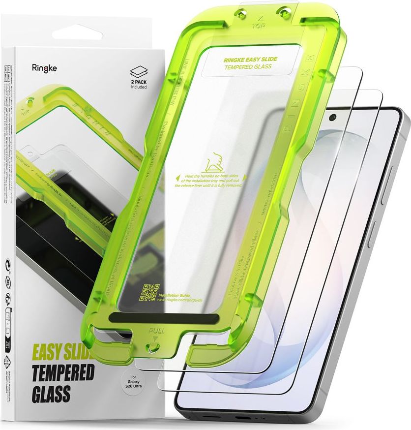 Tvrzené sklo RINGKE EASY SLIDE – 2 kusy v balení pro GALAXY S26 ULTRA CLEAR (s aplikátorem)