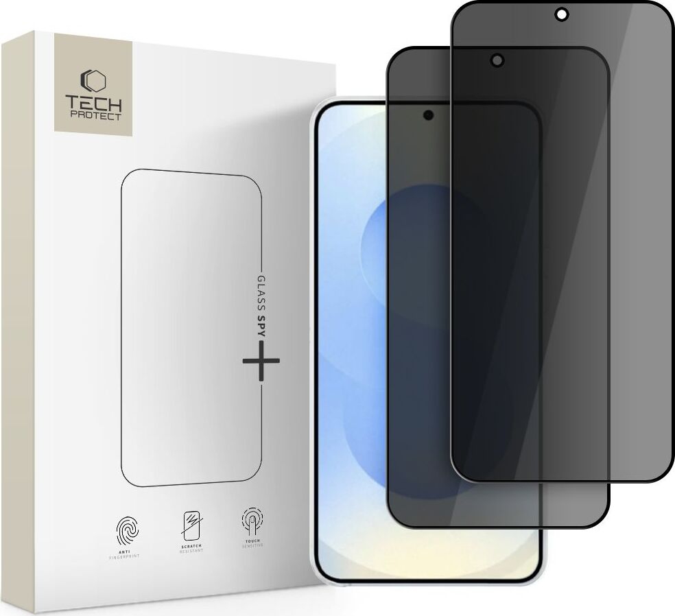 Tech-Protect Glass SPY+ privátní (zatmavující) tvrzené sklo pro Samsung Galaxy S26+ Plus, 2 kusy
