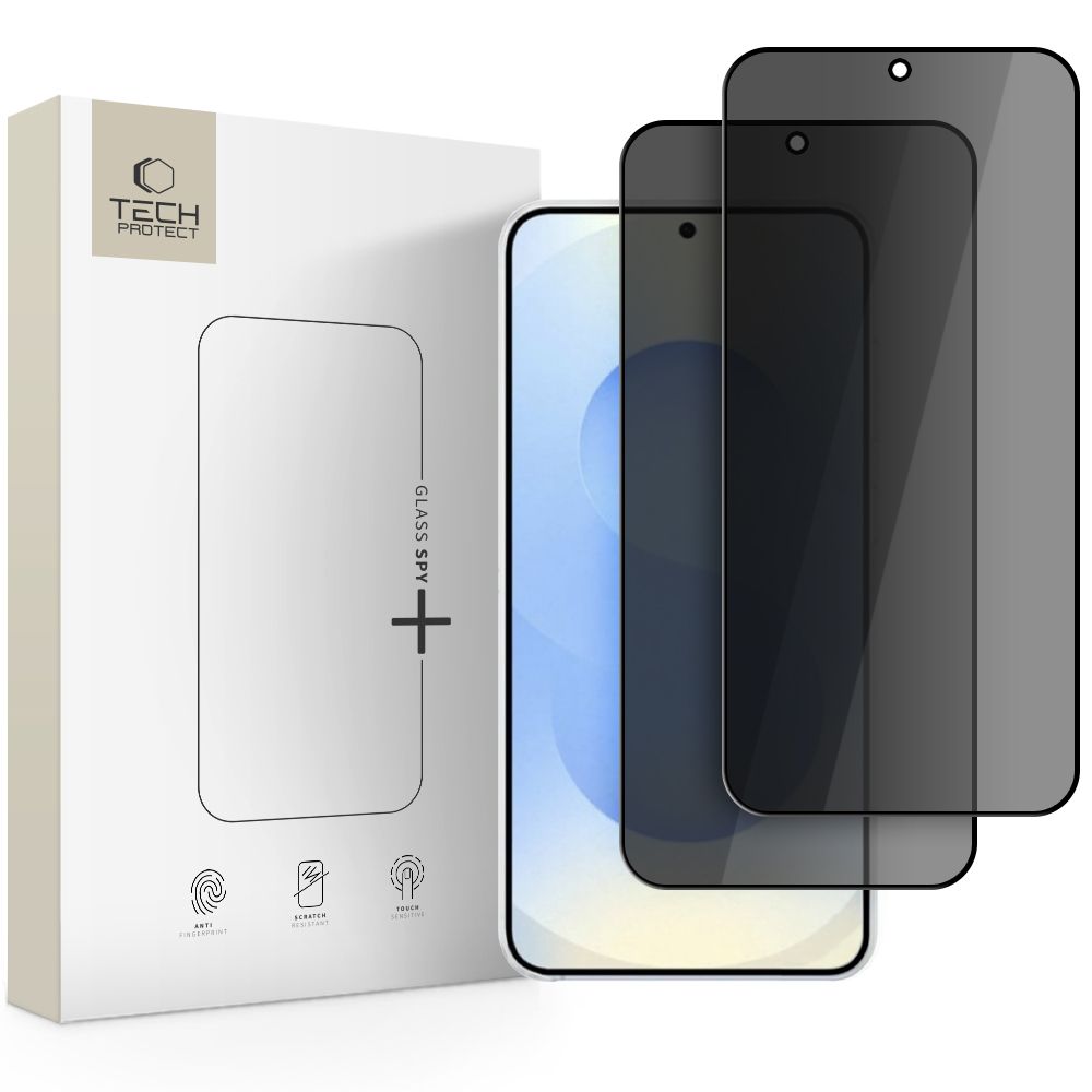 Tech-Protect Glass SPY+ privátní (zatmavující) tvrzené sklo pro Samsung Galaxy S26+ Plus, 2 kusy