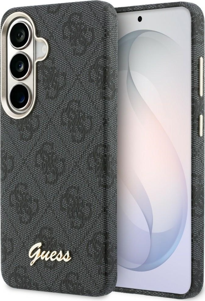 Pouzdro Guess 4G Script MagSafe pro Samsung Galaxy S26 černé