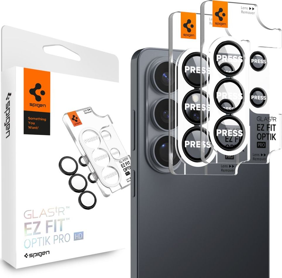 Ochranné pouzdro na fotoaparát SPIGEN OPTIK PRO HD GLAS.TR „EZ FIT“, balení 2 ks, černé