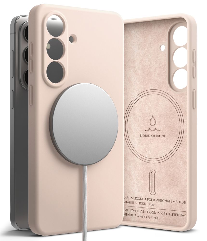 RINGKE SILICONE MAGNETIC MAGSAFE GALAXY S26 PINK SAND