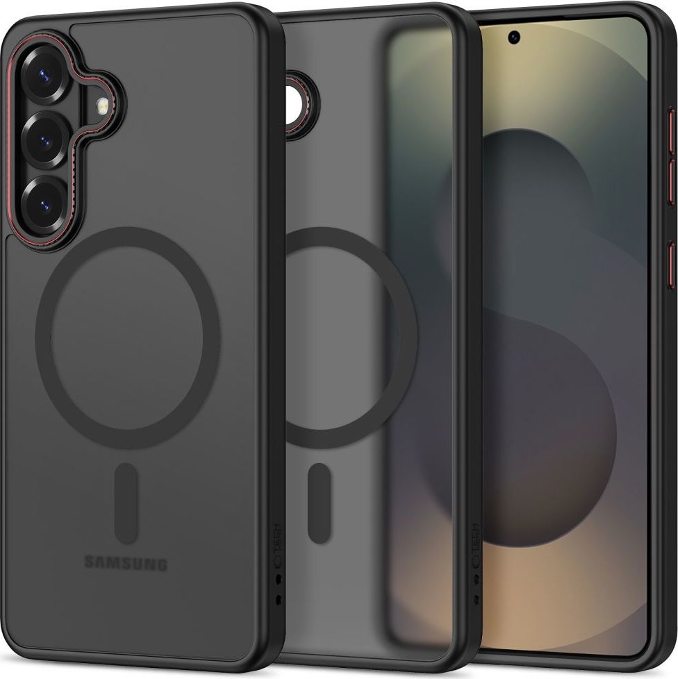 TECH-PROTECT MAGCAM MAGSAFE GALAXY S26+ PLUS MATTE BLACK/RED