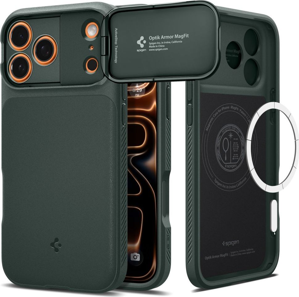 SPIGEN OPTIK ARMOR MAG MAGSAFE IPHONE 17 PRO MAX ABYSS GREEN
