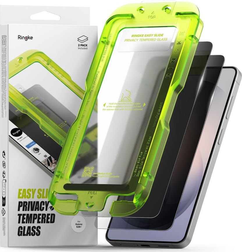 Ringke Easy Slide 2-Pack privátní tvrzené sklo pro Galaxy S26+ Plus Privacy
