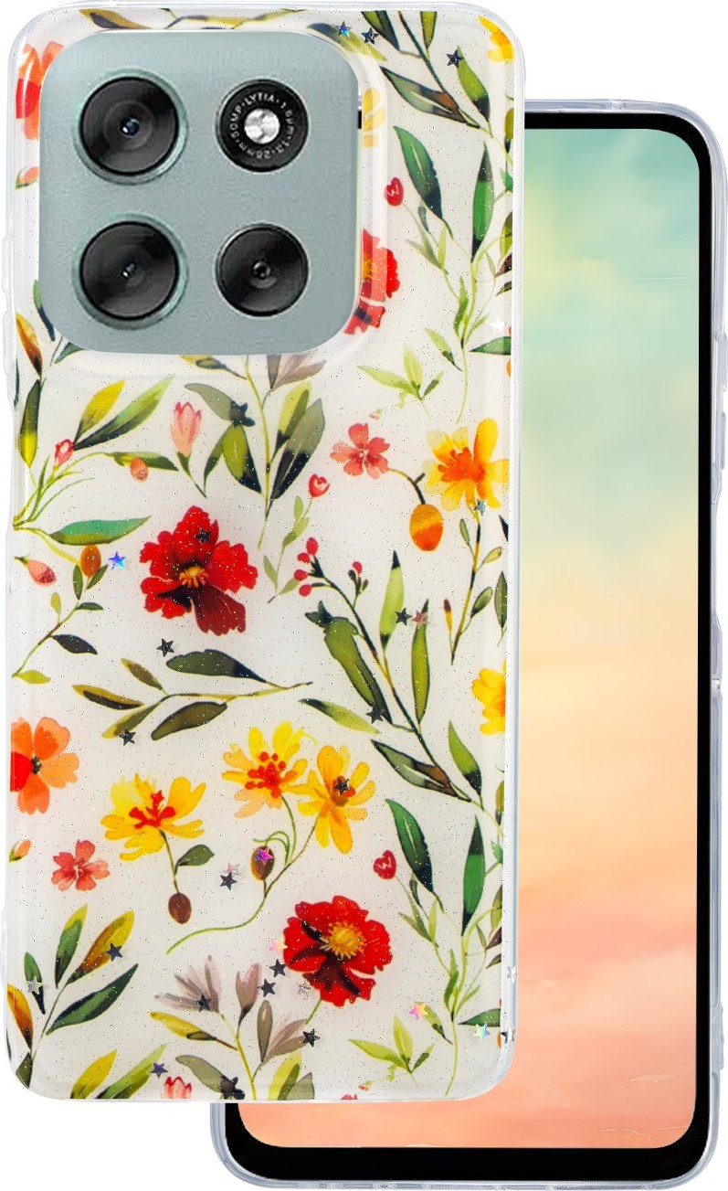 Pouzdro Glow Glam pro Motorola Moto G56 bílé