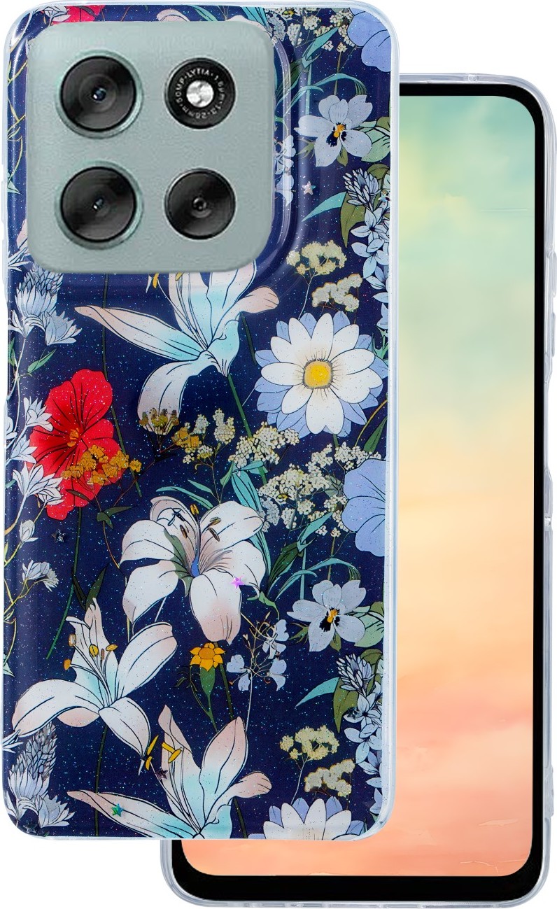 Pouzdro Glow Glam pro Motorola Moto G56 modré