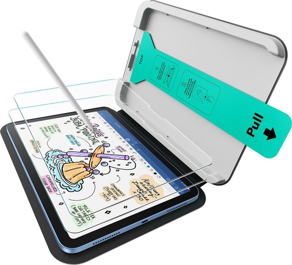 Tvrzené sklo ESR Paper Feel (2-Pack) pro iPad 10.9" (2022) / Air 11" (2024/2025) s aplikátorem, čirá