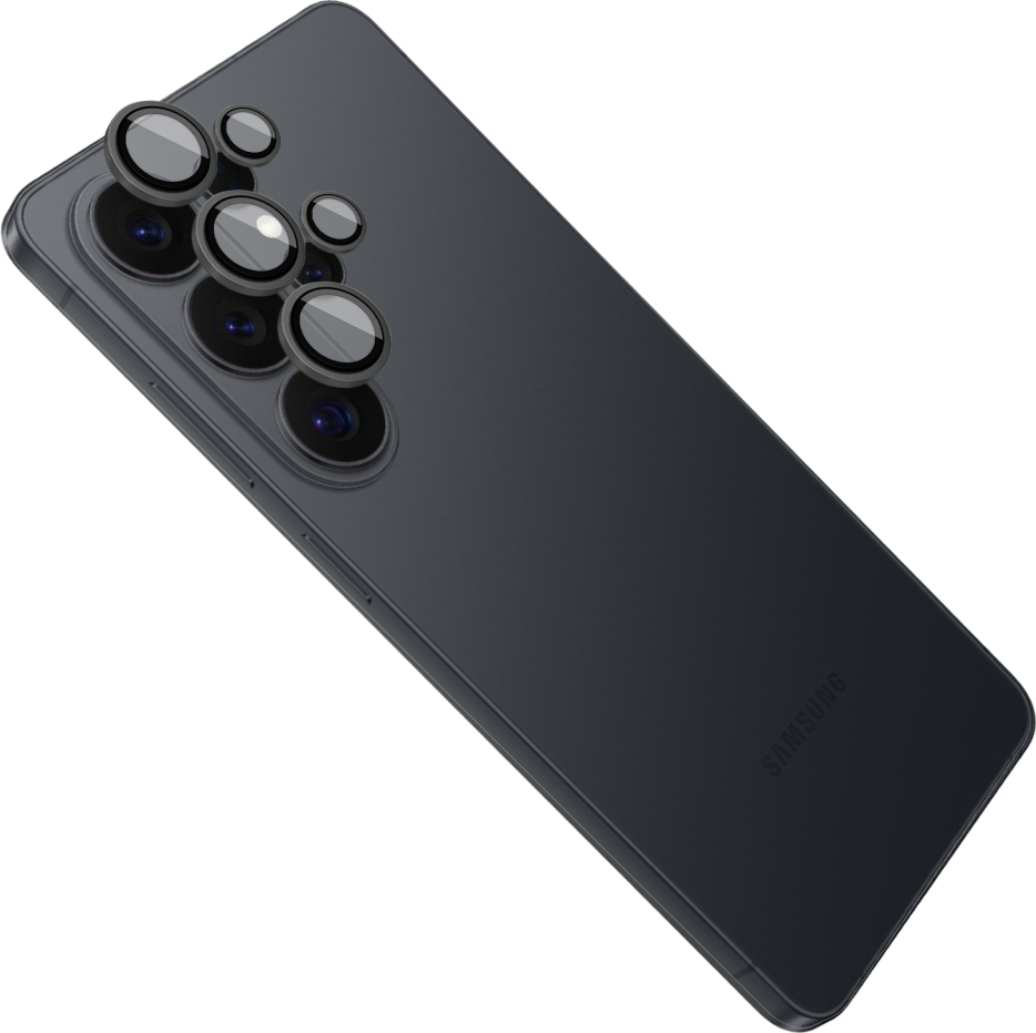 Ochranná skla čoček fotoaparátů FIXED Camera Glass pro Samsung Galaxy S26 Ultra, černá