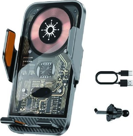 Bezdrátový držák do auta T-PHOX T-C10 15W, černý