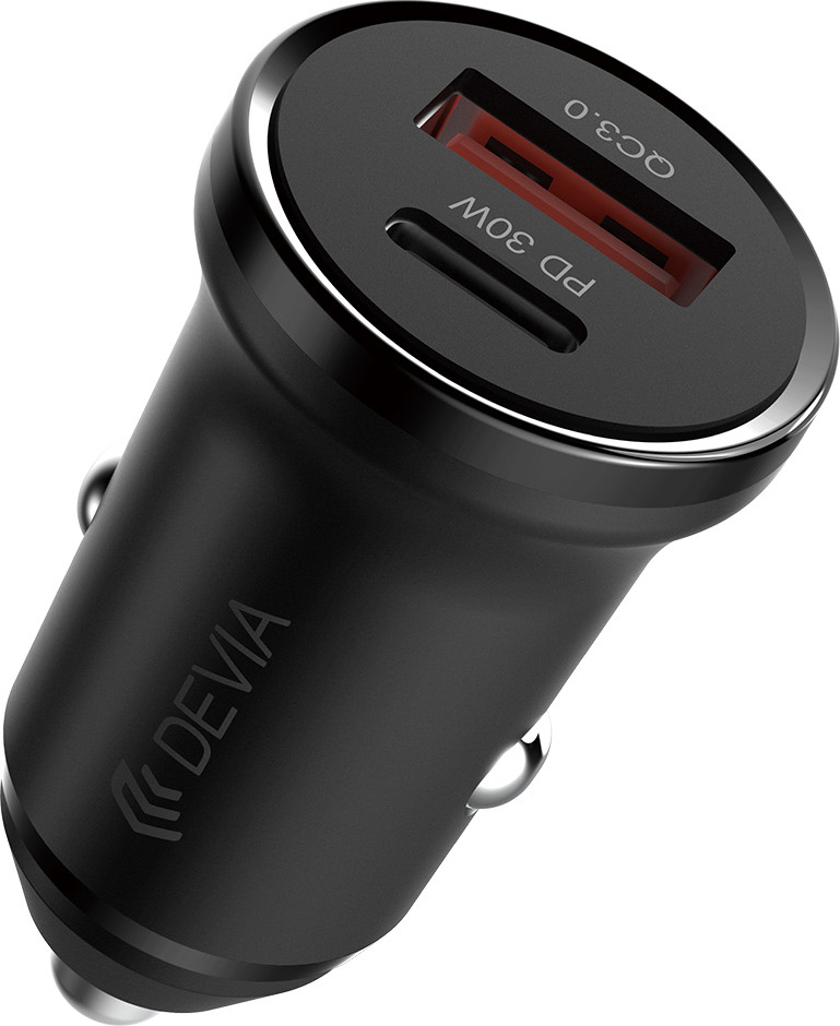 Autonabíječka Devia Smart Mini PD QC 3.0 30W 1x USB 1x USB-C bílá