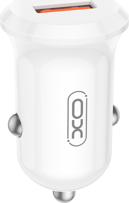Autonabíječka XO CC68 18W QC 1x USB bílá