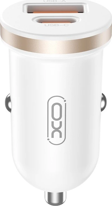 Autonabíječka XO CC56 PD 30W QC 1x USB 1x USB-C bílá