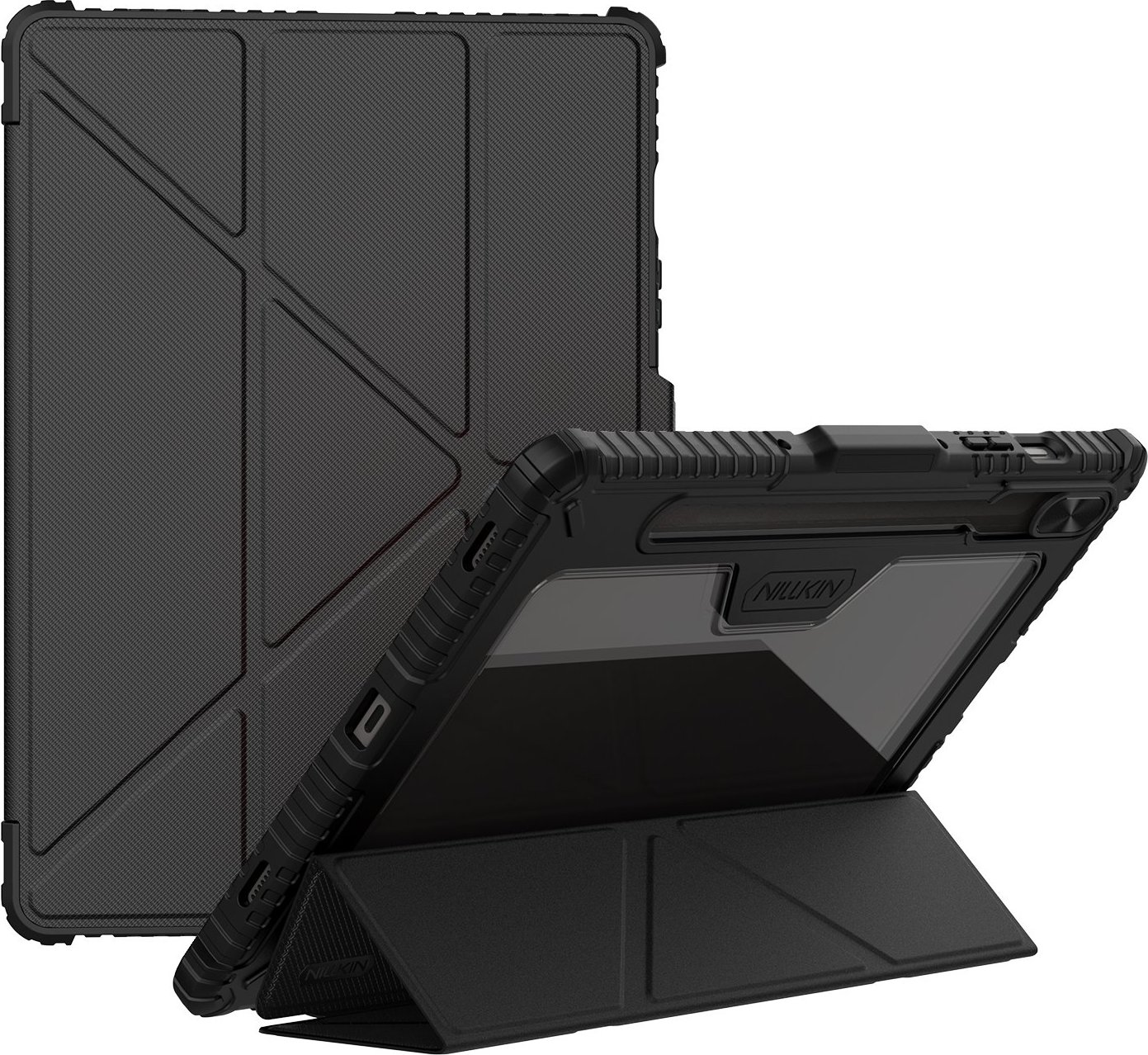 Levně Nillkin Bumper PRO Protective Stand Case Multi-angle pro Samsung Galaxy Tab S9/S10 FE Black