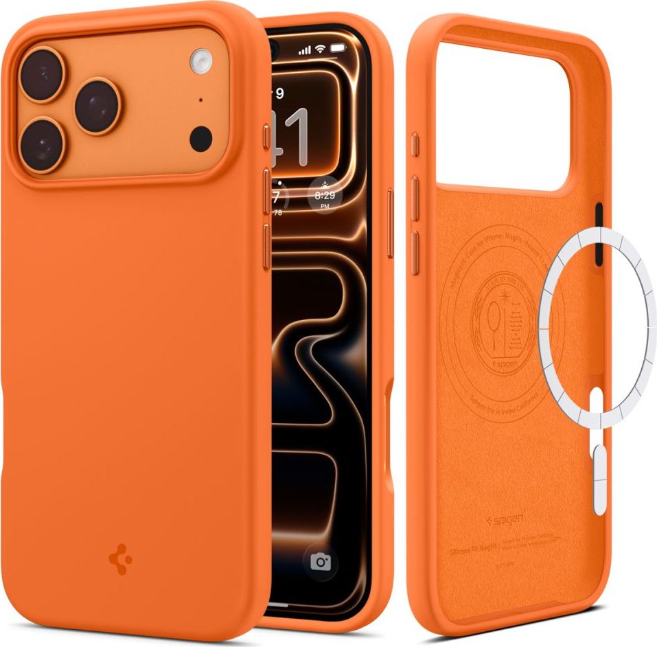 SPIGEN SILICONE FIT MAG MAGSAFE IPHONE 17 PRO / 18 PRO COSMIC ORANGE