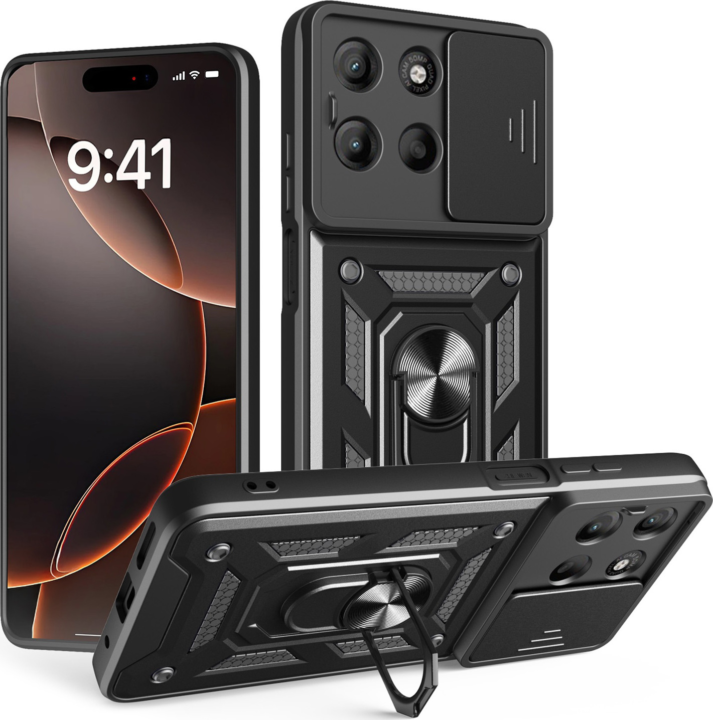 Levně TFO Pouzdro Defender Slide pro Motorola Moto G15 / G15 Power / G17 / G17 Power, černé