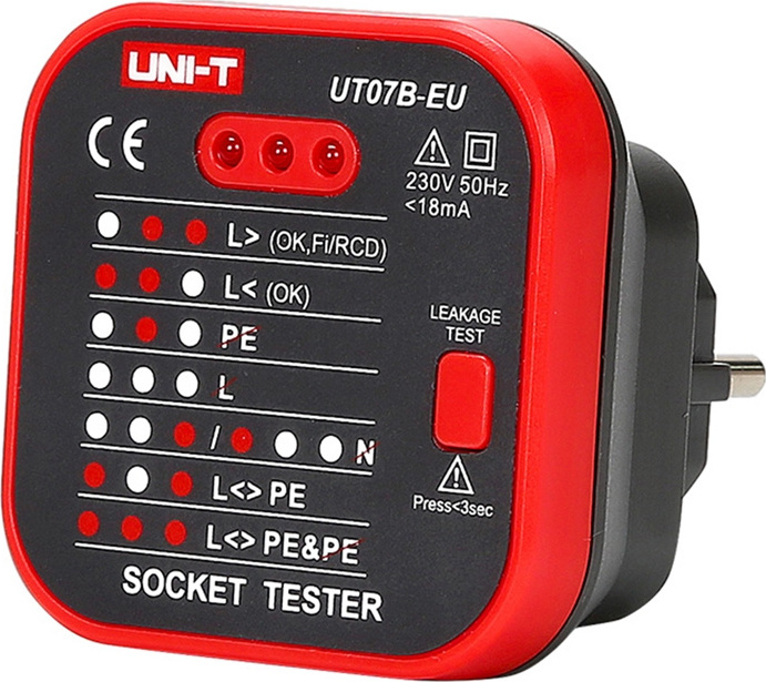 Levně Zkoušečka zásuvek UNI-T UT07B-EU