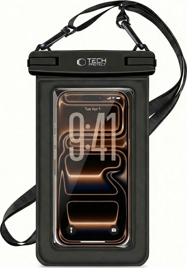 TECH-PROTECT UWC7 Univerzální voděodolné plovoucí pouzdro pro telefony do 6,9", černé