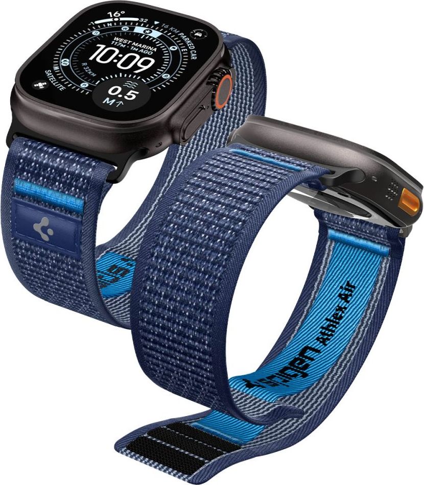 Levně SPIGEN ATHLEX AIR 2 APPLE WATCH 8 / 9 / 10 / 11 / SE / ULTRA (44 / 45 / 46 / 49 MM) ACTIVE NAVY BLUE