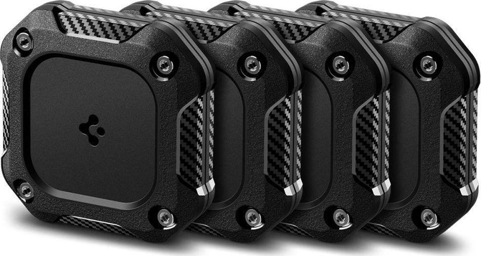 Levně Spigen Tough Armor 4-Pack kryt pro Apple AirTag 1 / 2, černý