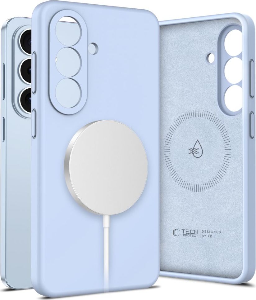 Levně Tech-Protect Silicone MagSafe kryt na Samsung Galaxy S26, nebesky modrá