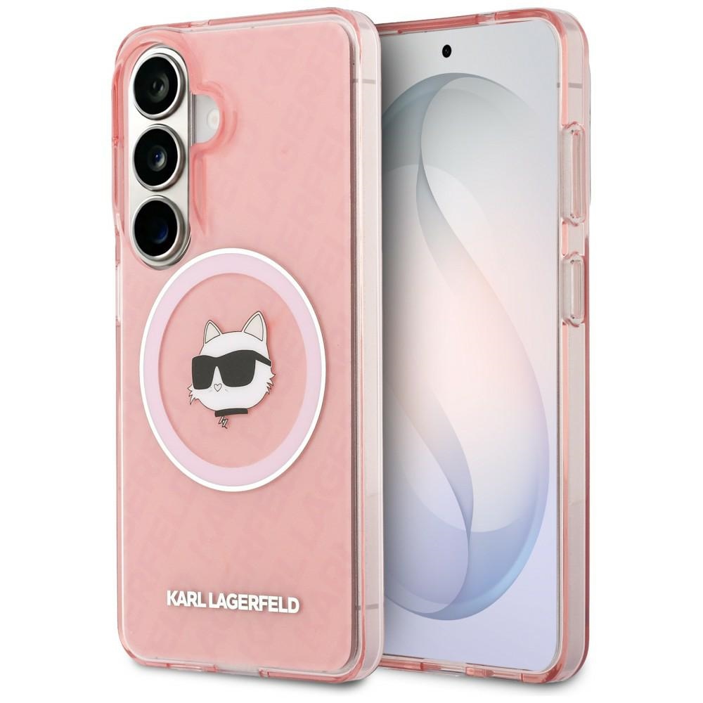 Karl Lagerfeld kryt IML Repeated Choupette MagSafe pro Samsung Galaxy S26 pink (růžový)