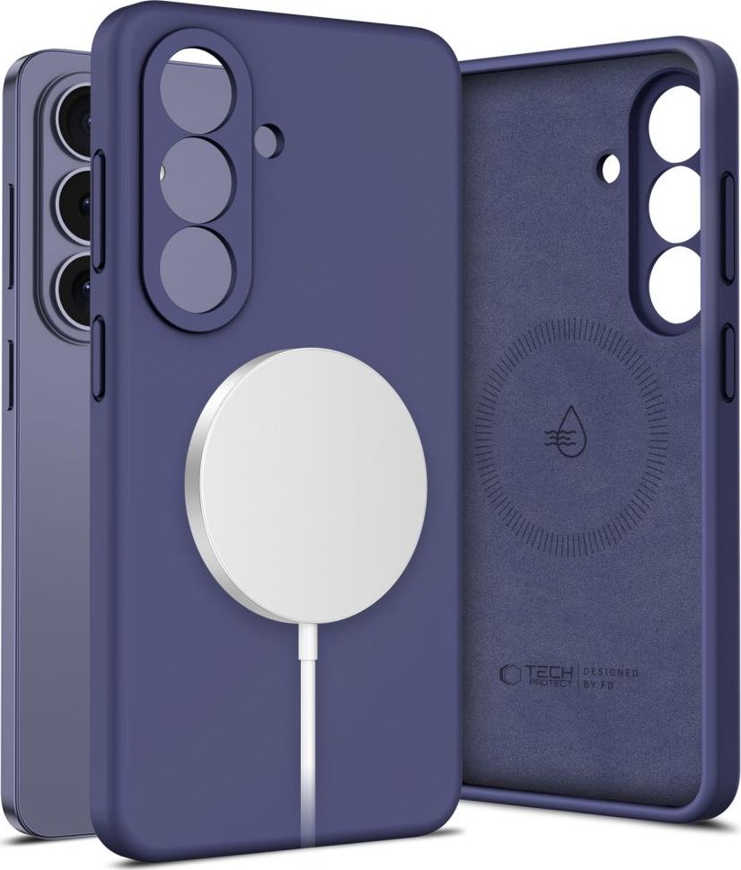 Levně Tech-Protect Silicone MagSafe kryt na Samsung Galaxy S26 Cobalt Violet