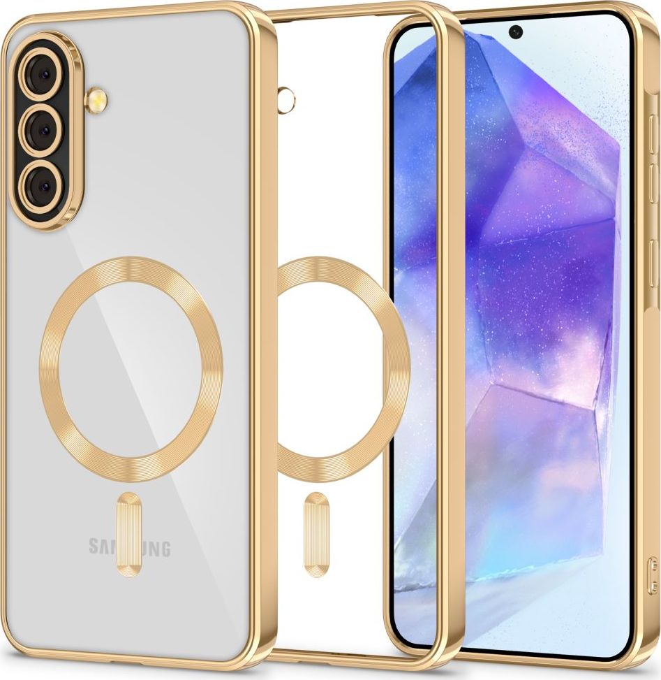Levně Tech-Protect MagFlex MagSafe kryt pro Samsung Galaxy A57 5G, Shiny Gold