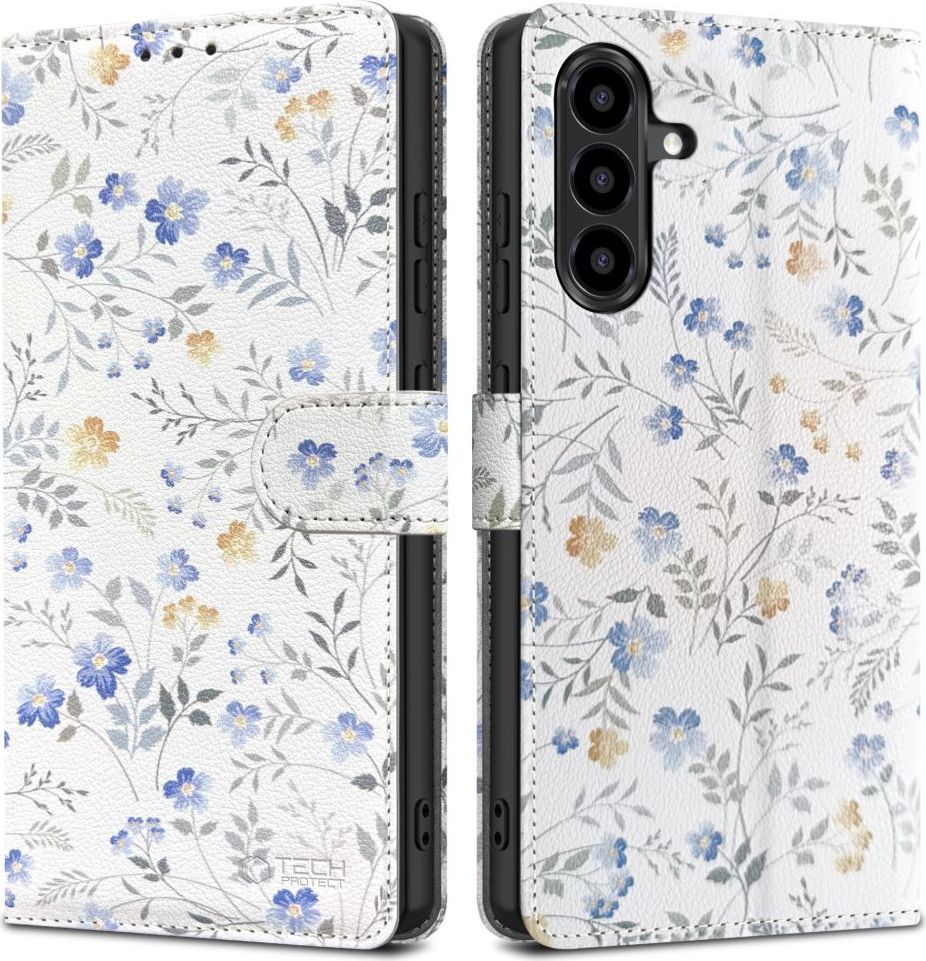 Levně Tech-Protect Wallet pouzdro na Samsung Galaxy A57 5G, Spring Flowers