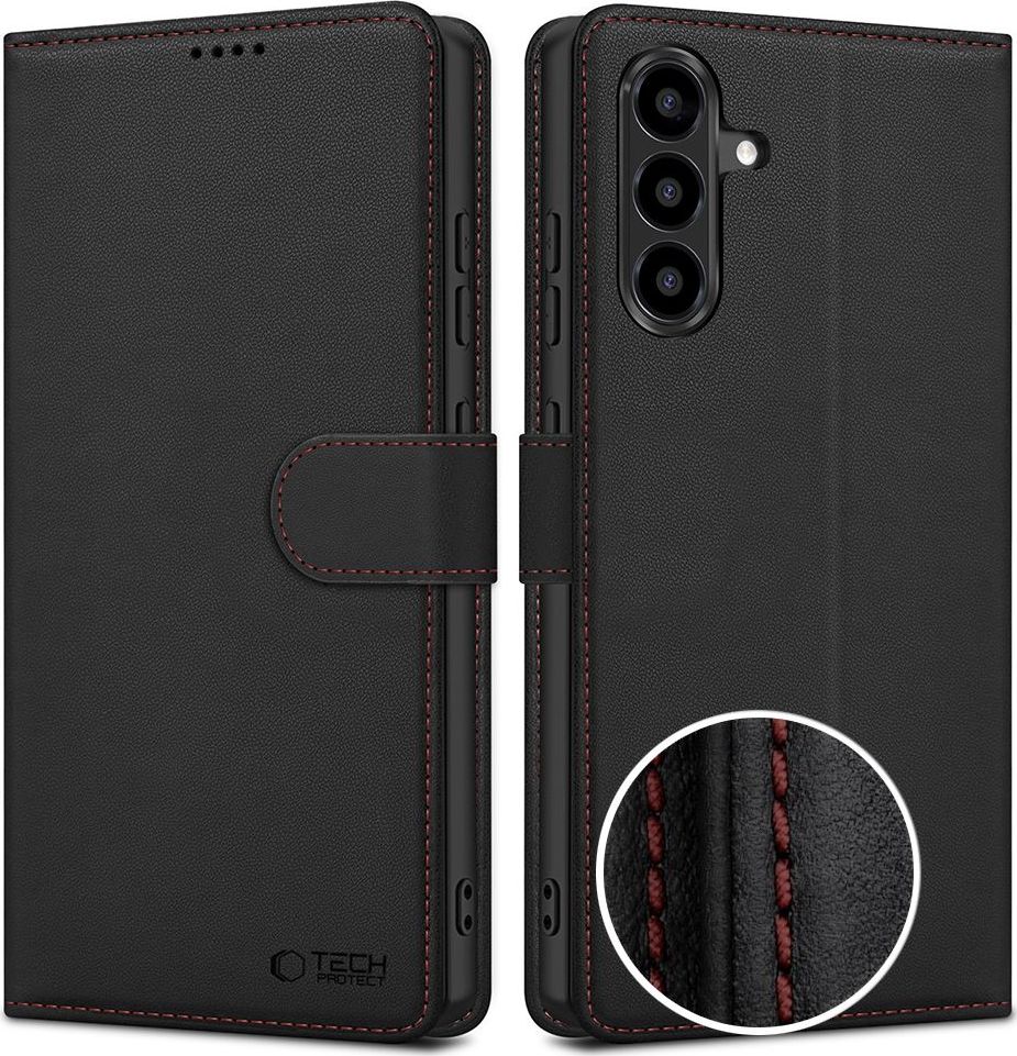 Levně Tech-Protect Wallet pouzdro pro Samsung Galaxy A57 5G, Black/Red
