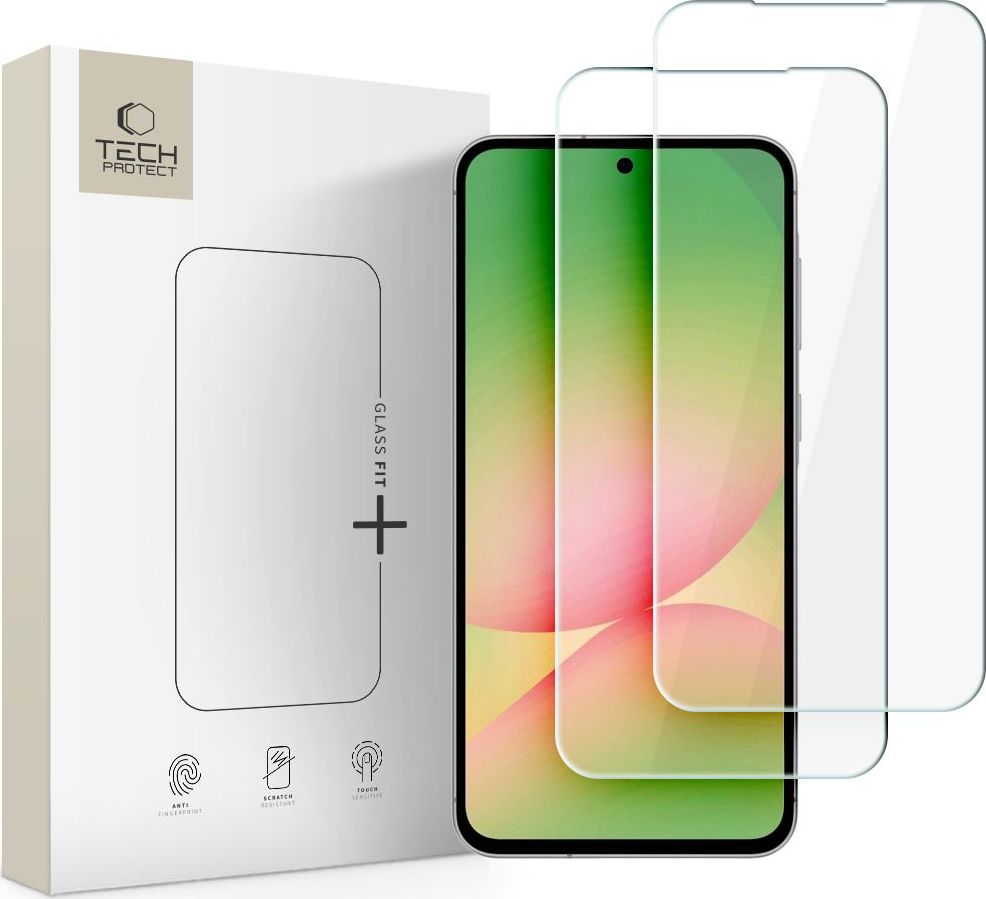 Levně Tvrzené sklo Tech-Protect Glass Fit+ 2-Pack pro Samsung Galaxy A37 / A57 5G, Clear