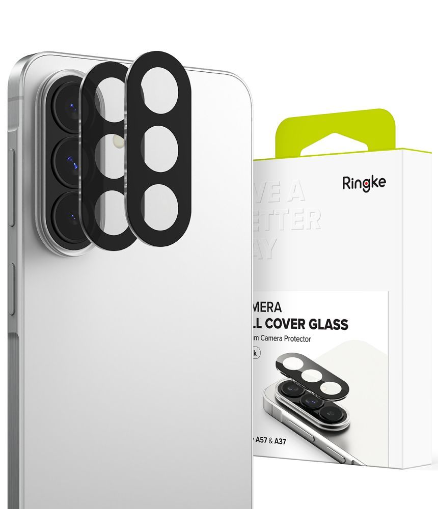 Levně Ringke Camera Full Cover ochrana fotoaparátu 2-pack pro Samsung Galaxy A37 / A57 5G, černá