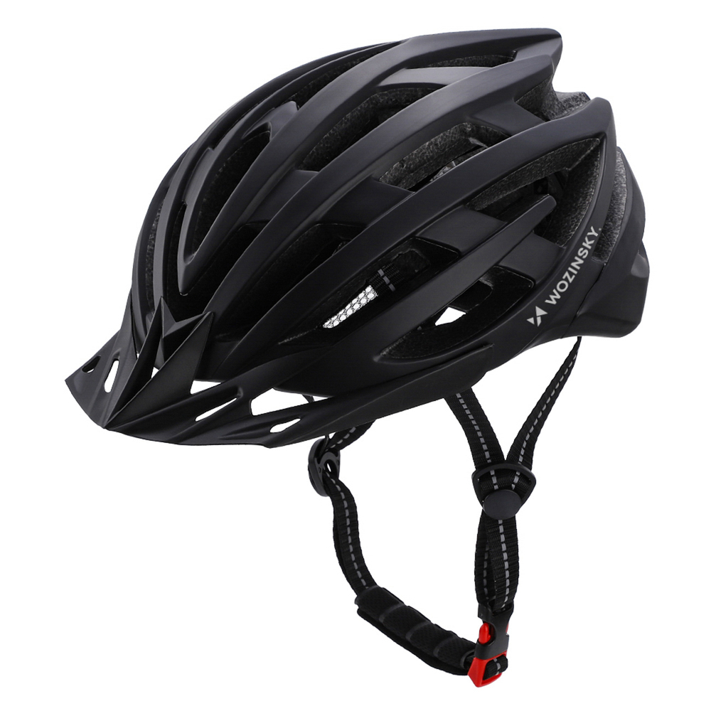 Levně Cyklistická helma Wozinsky MTB s USB zadním světlem M - Černá