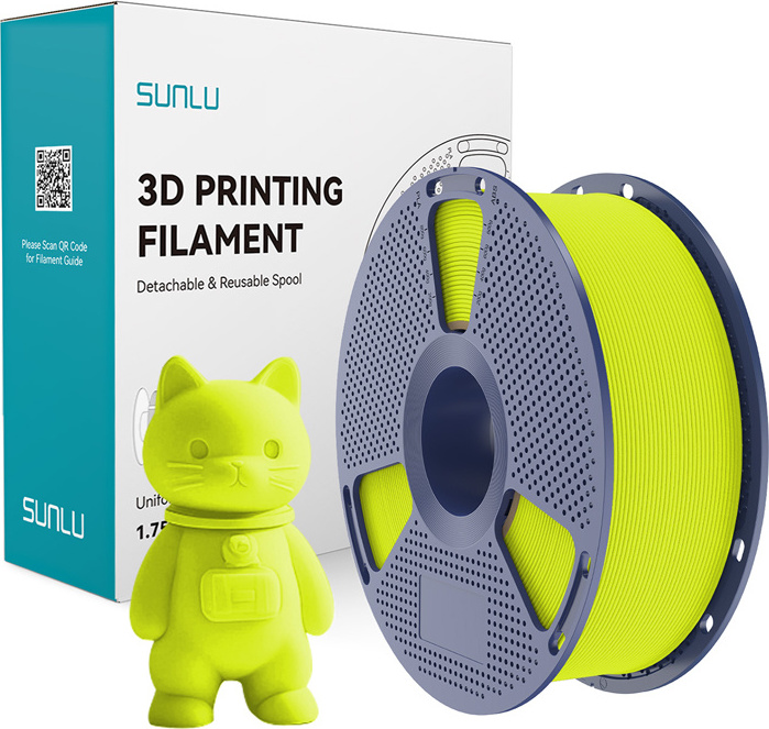 Levně Matný PLA filament Sunlu (světle zelený)