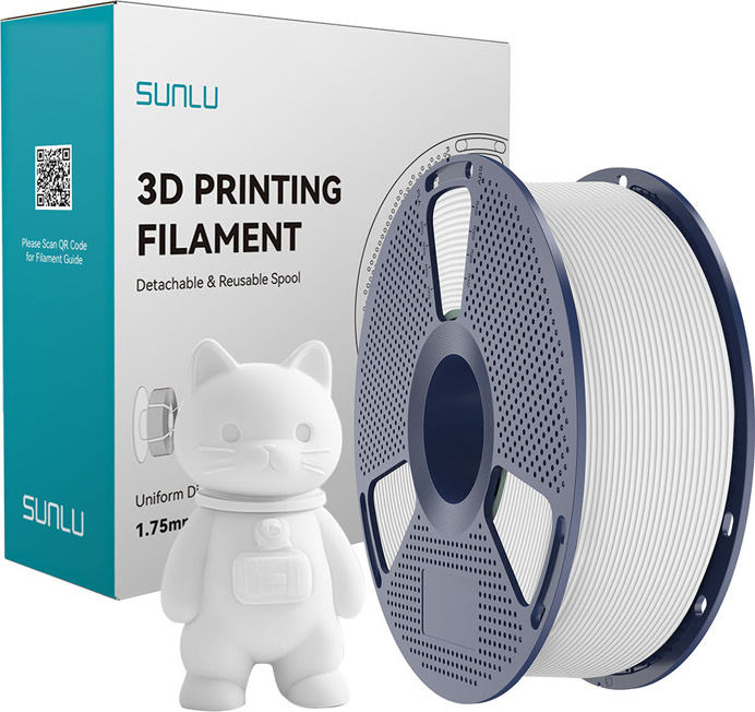 Levně Matný PLA filament Sunlu (bílý)