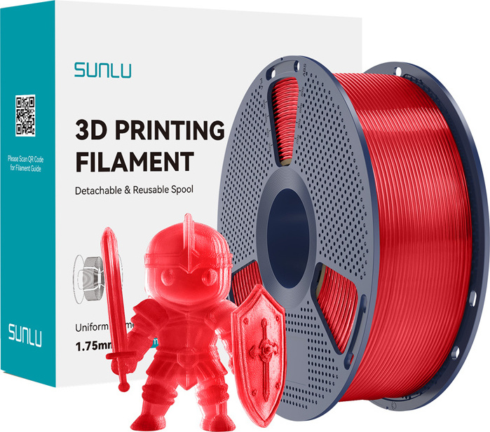 Levně Filament Sunlu PLA+ (průhledná červená)