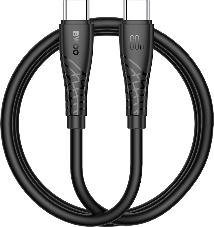 Levně Kabel BWOO 60W USB-C - USB-C BO-X318 1m černý