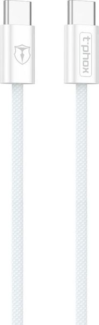Levně Kabel T-PHOX řady CC15 USB-C/USB-C 60W 3A BÍLÝ