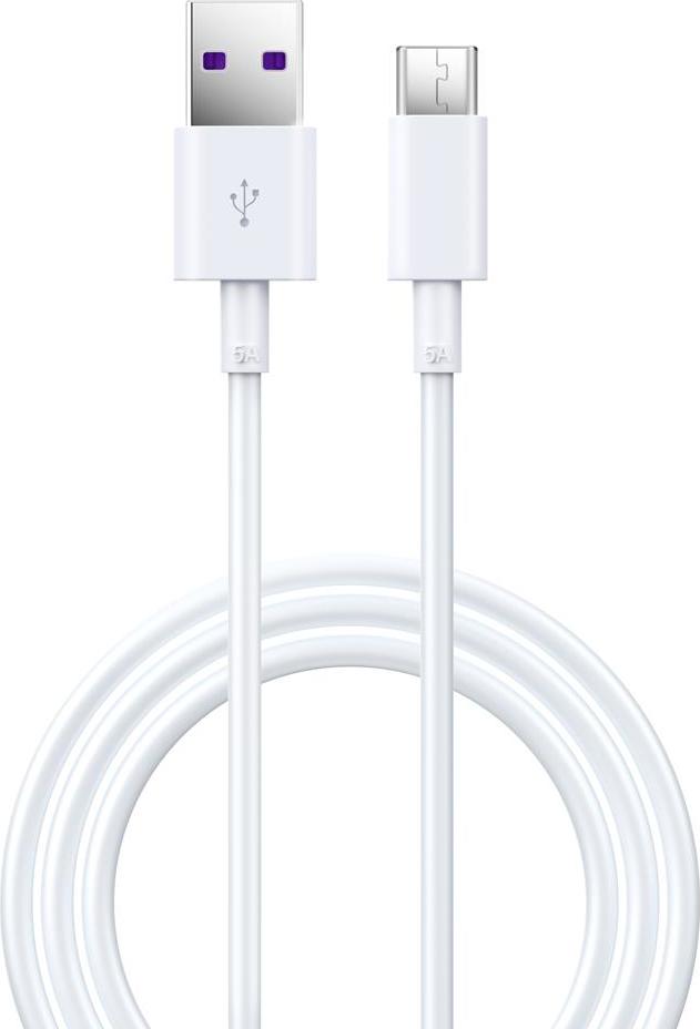 Levně Kabel Devia Shark EC306 USB - USB-C 1,5 m 5A bílý