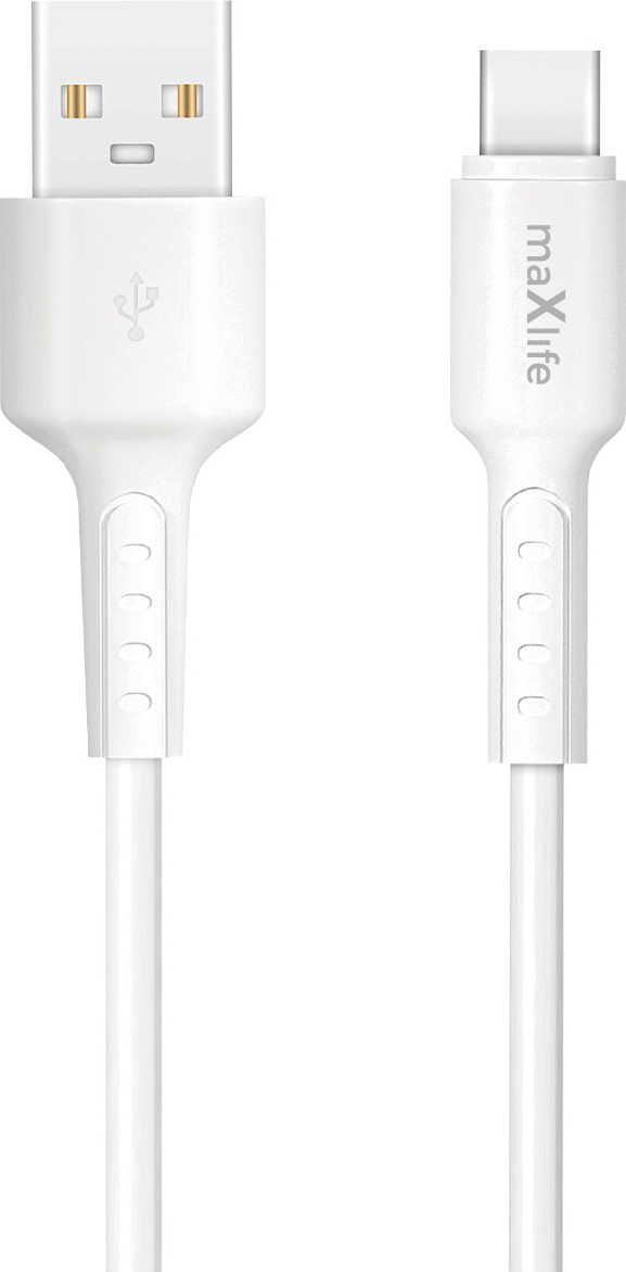 Levně Kabel Maxlife MXUC-13 USB-A - USB-C 1,0 m 3A bílý