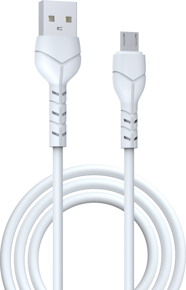 Levně Kabel Devia Kintone EC144 USB - MicroUSB 1,0 m 2,1A bílý