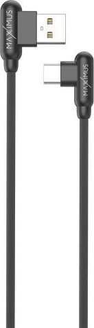 Levně Maxximus KABEL MX CORNER RYCHLÉ NABÍJENÍ TYPE-C 2,4A/1M/ČERNÝ, ÚHLOVÝ