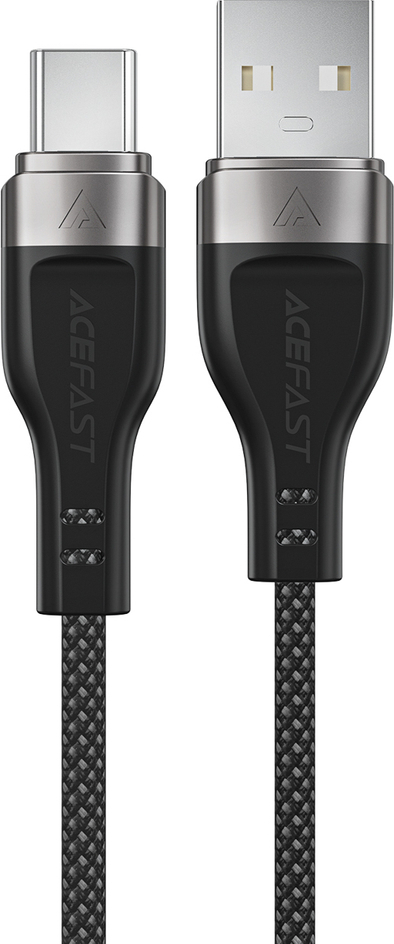 Levně Kabel Acefast C11-04 USB-A - USB-C 3A 1,2m s magnetickým opletením - černý