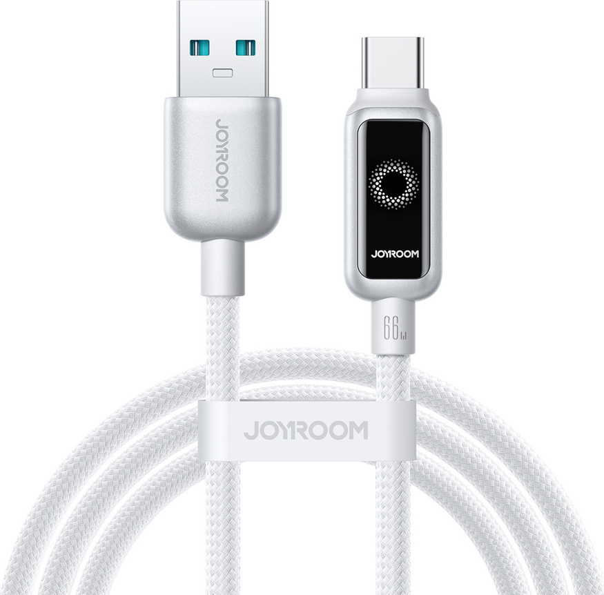 Levně Kabel Joyroom S-A55 StarFlight 66W USB-A - USB-C 1,2 m - bílý