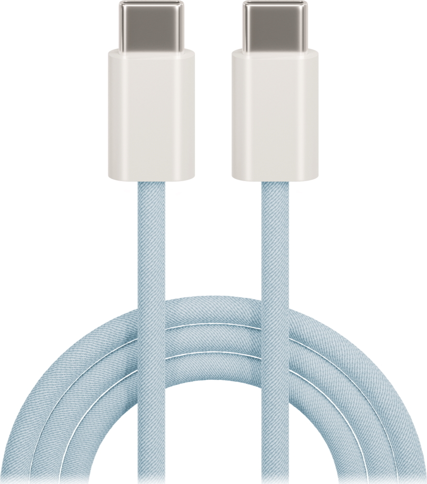 Levně Kabel Maxlife MXUC-06 USB-C - USB-C 1,0 m 20W modrý nylon