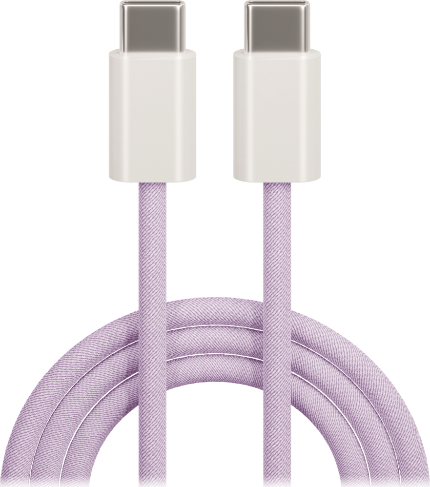 Levně Kabel Maxlife MXUC-06 USB-C - USB-C 1,0 m 20W fialový nylon