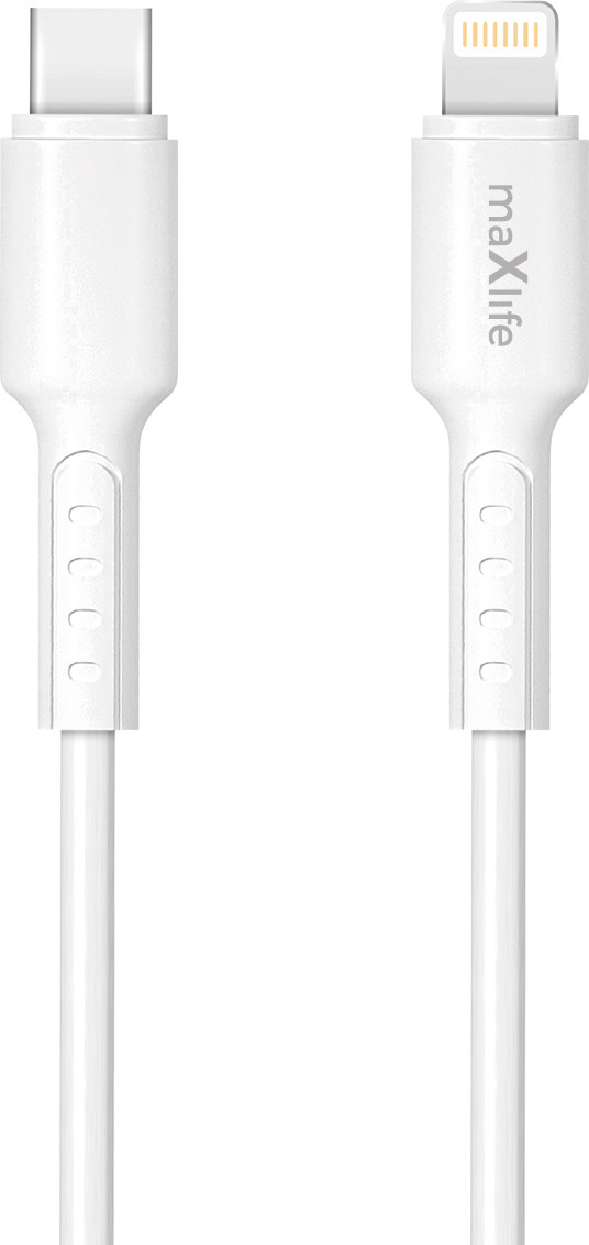 Levně Kabel Maxlife MXUC-13 USB-C - Lightning 1,0 m 27W bílý